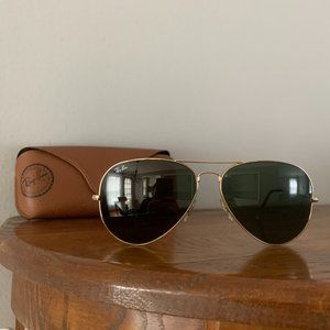 Ray-Ban Classic Aviator Sunglasses Gold Large
